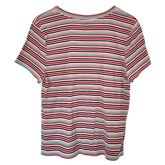 ModCloth Striped Short Sleeve Shirt XL - Picture 2 of 6